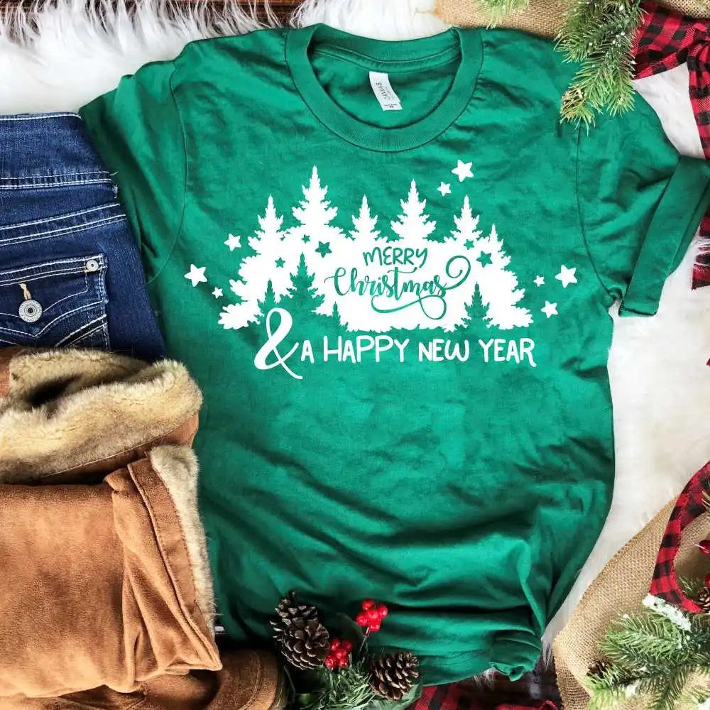 Merry Christmas & Happy New Year Treeline