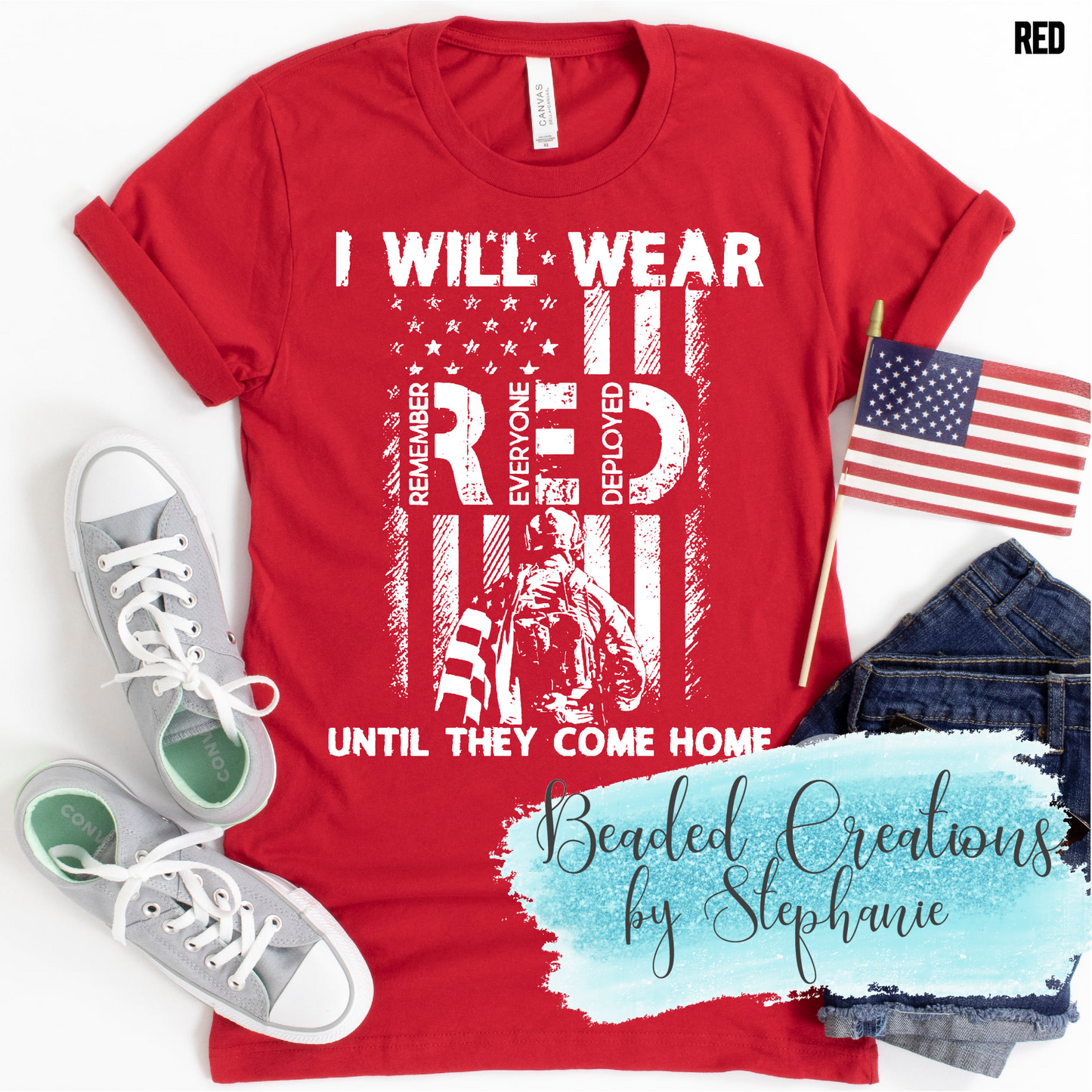 I will Wear RED-White