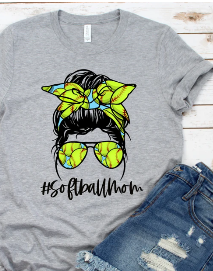 Softball Mom Messy Bun