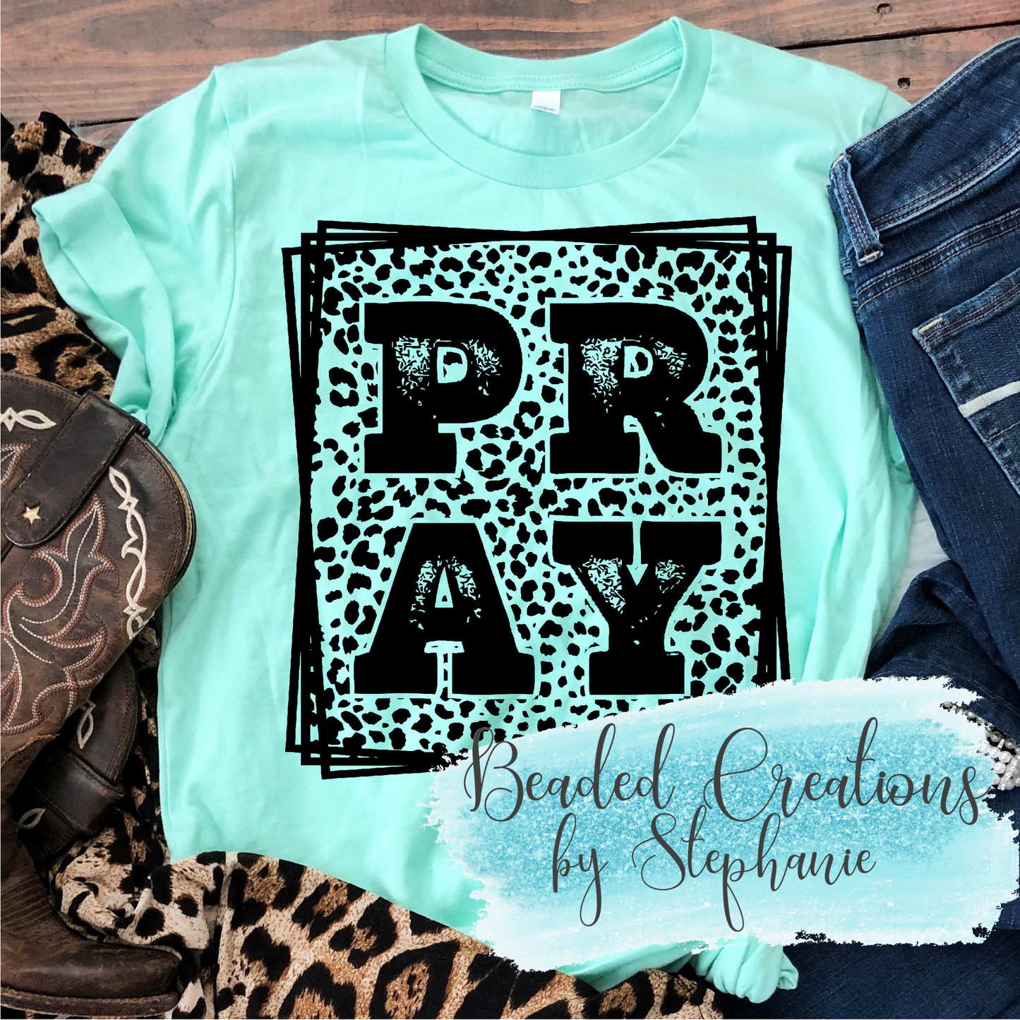 Pray Stacked Leopard