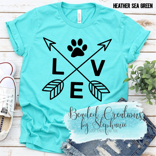 Love Paw Arrows Black