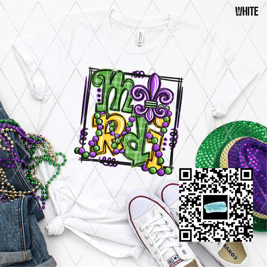 Outlined Mardi Gras