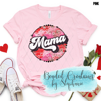 Mama Pink Red Art