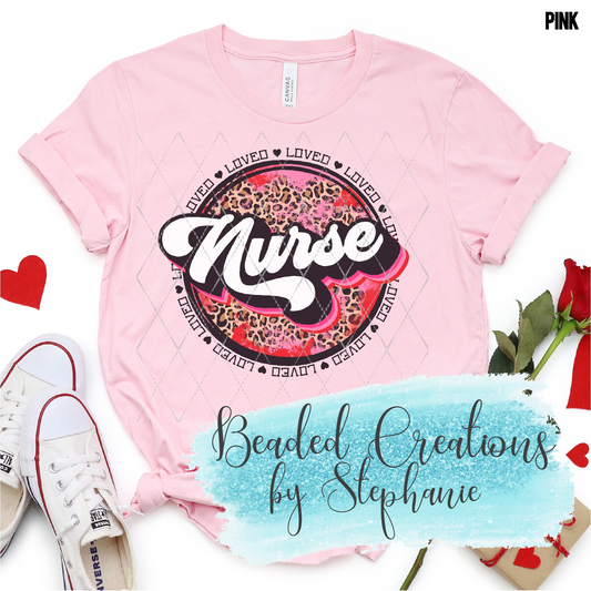 Nurse Red Pink Art