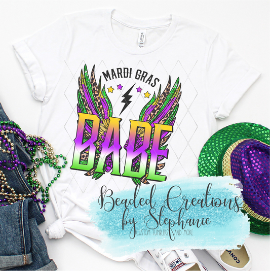 Mardi Gras Babe Wings