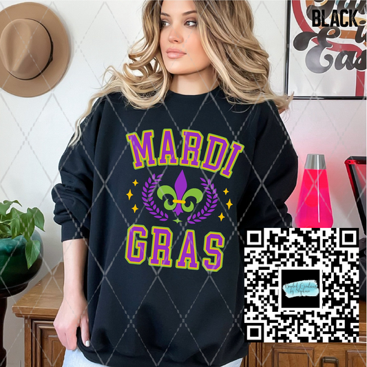 Mardi Gras Varsity Sweatshirt