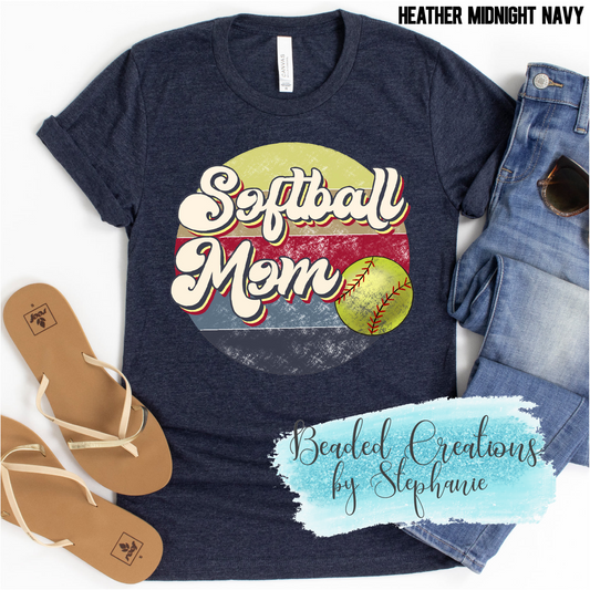 Softball Mom Color Circle